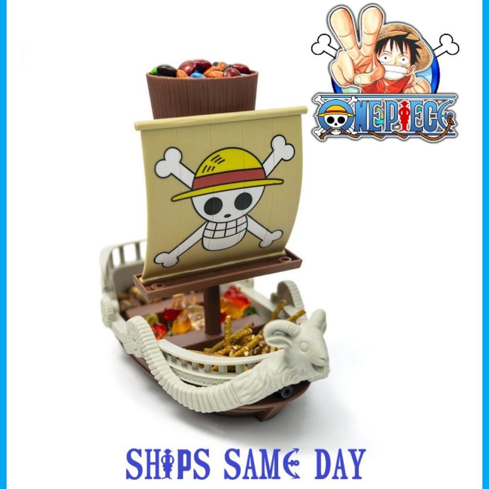 Netflix ☠ One Piece Going Merry Ship n Dip Snack Set Holds Variety Of Snacks NEW